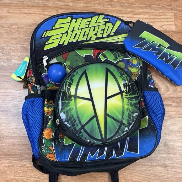 TMNT Backpack with Lunch Bag and Pencil Bag Teenage Mutant Ninja Turtles NEW - Picture 1 of 14